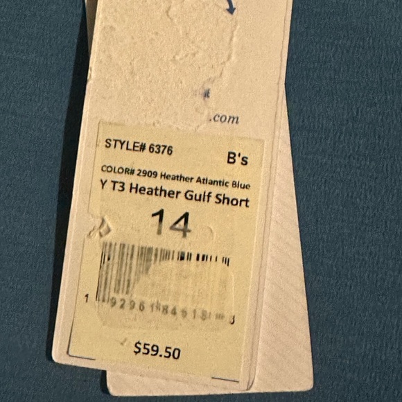 NWT Southern Tide Boys Heathered T3 Gulf Short Color: Heather Atlantic Blue - Picture 11 of 12